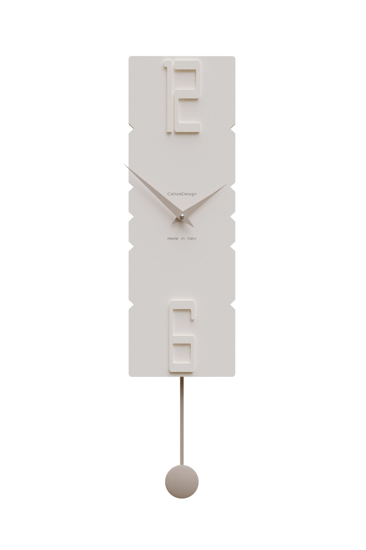 CalleaDesign Rock pendulum wall clock in Flax finish