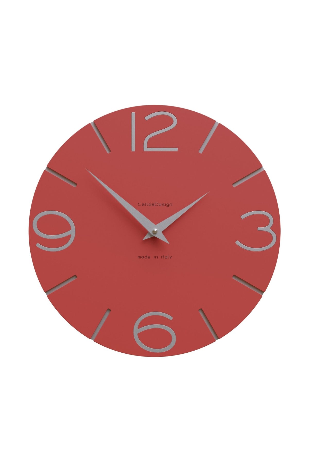Orologio da parete CalleaDesign Smile nella finitura Rosso fuoco