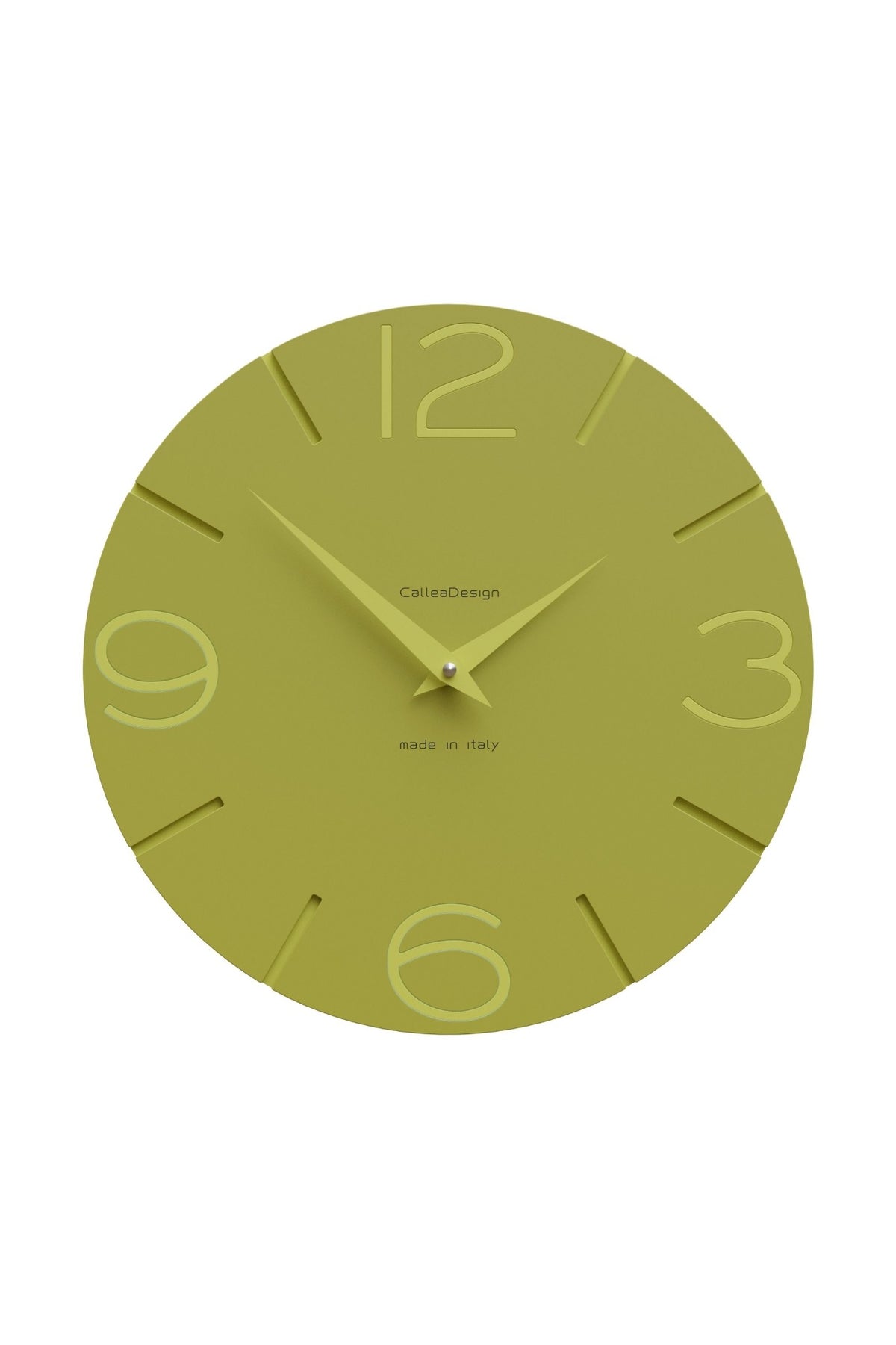 Orologio da parete CalleaDesign Smile nella finitura Verde oliva