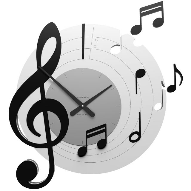Orologio da parete con note musicali Bellini di CalleaDesign