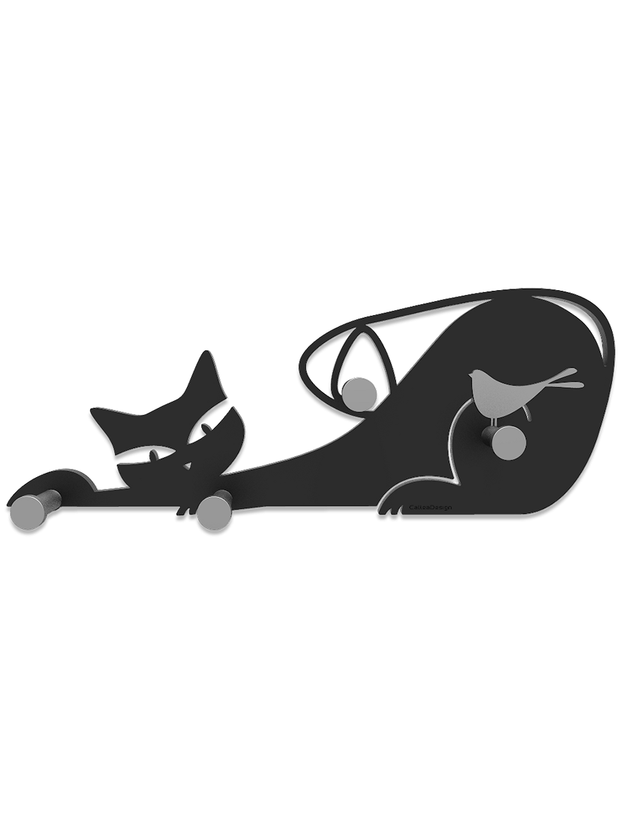 Appendiabiti gatto nero