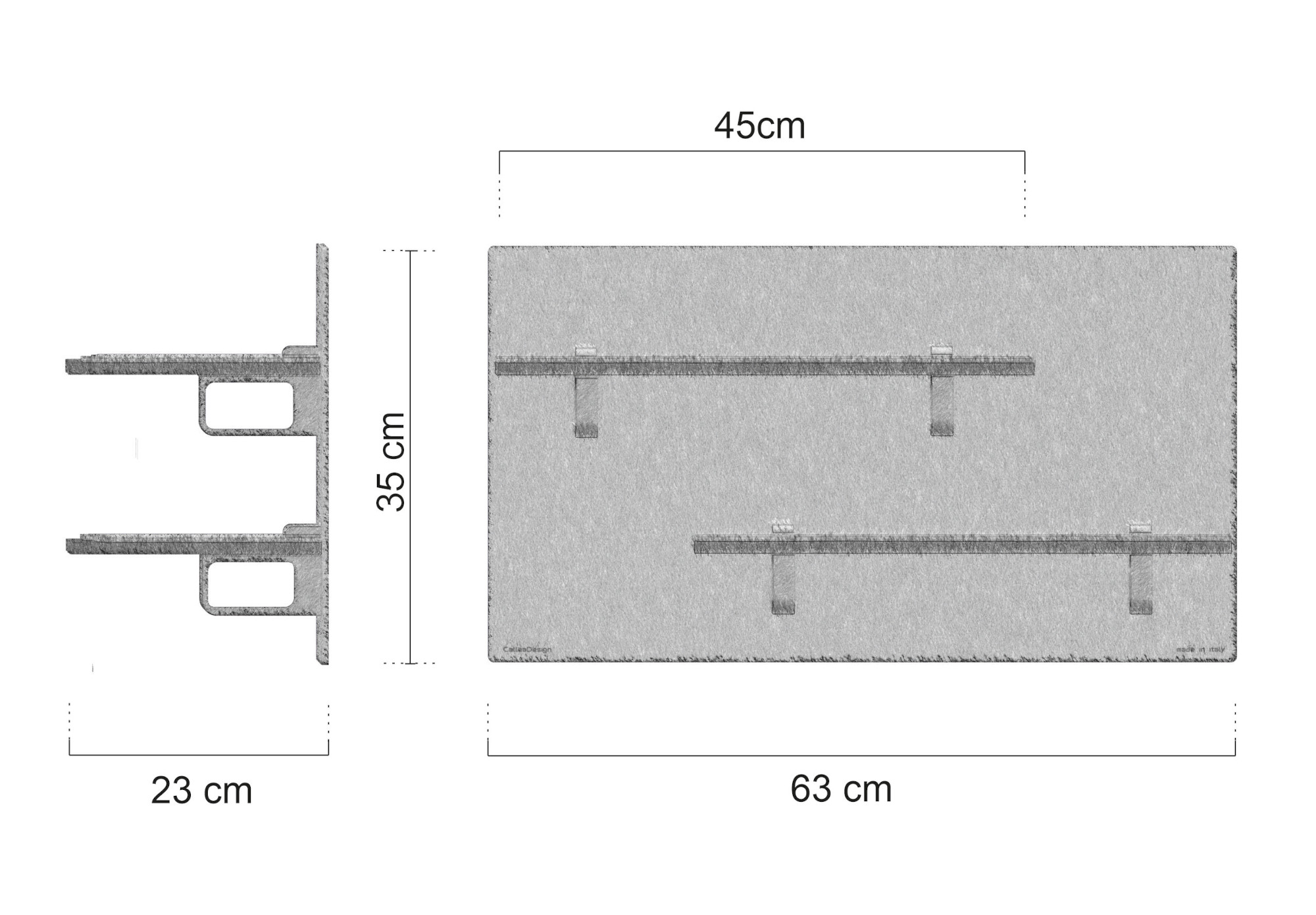 Dimensioni della consolle d'ingresso